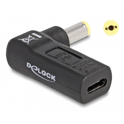 DELOCK αντάπτορας τροφοδοσίας 60009 USB-C σε Acer 5.5x1.7mm, 90°, μαύρος DELOCK αντάπτορας τροφοδοσίας 60009 USB-C σε Acer 5.5x1.7mm, 90°, μαύρος
