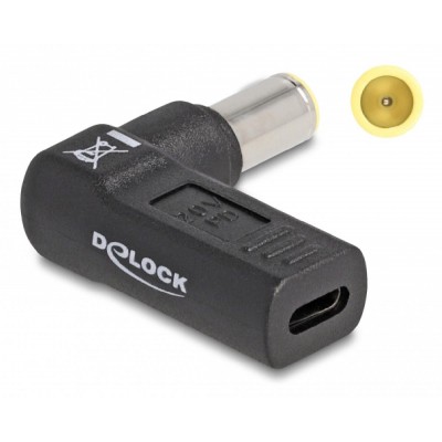DELOCK αντάπτορας τροφοδοσίας 60012, USB-C σε IBM 7.9x5.5mm, 90°, μαύρος DELOCK αντάπτορας τροφοδοσίας 60012, USB-C σε IBM 7.9x5.5mm, 90°, μαύρος