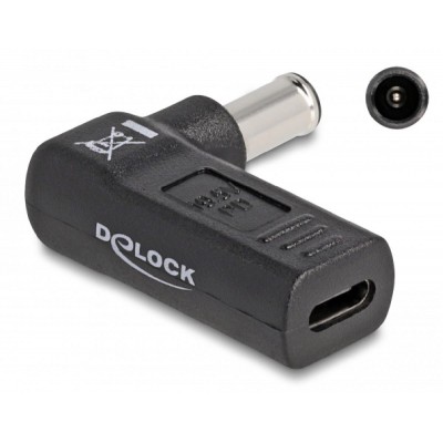 DELOCK αντάπτορας τροφοδοσίας 60014, USB-C σε Sony 6x4.3mm, 90°, μαύρος DELOCK αντάπτορας τροφοδοσίας 60014, USB-C σε Sony 6x4.3mm, 90°, μαύρος