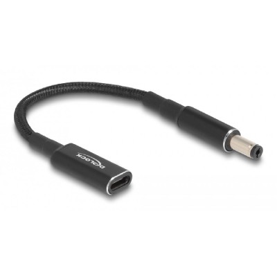 DELOCK καλώδιο τροφοδοσίας 60039, USB-C σε 5.5x2.1mm, 15cm, μαύρο DELOCK καλώδιο τροφοδοσίας 60039, USB-C σε 5.5x2.1mm, 15cm, μαύρο