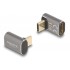 DELOCK αντάπτορας USB-C 60054, αρσενικό σε θηλυκό, 100W, 40Gbps, γκρι