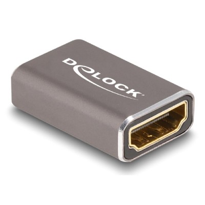 DELOCK αντάπτορας HDMI 60078 με Ethernet, 8K/60Hz, μεταλλικός, γκρι DELOCK αντάπτορας HDMI 60078 με Ethernet, 8K/60Hz, μεταλλικός, γκρι