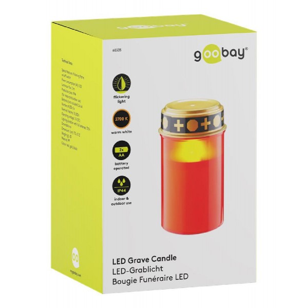 GOOBAY LED φωτιστικό κερί αφιέρωσης 60335, 3000K, IP44 GOOBAY LED φωτιστικό κερί αφιέρωσης 60335, 3000K, IP44