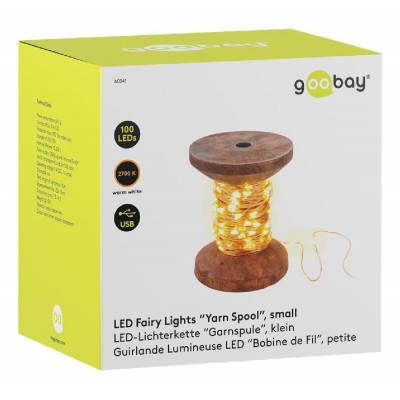 GOOBAY LED φωτιστικό Yarn Spool 60341, 2700K, 100 LEDs, USB, 10m GOOBAY LED φωτιστικό Yarn Spool 60341, 2700K, 100 LEDs, USB, 10m