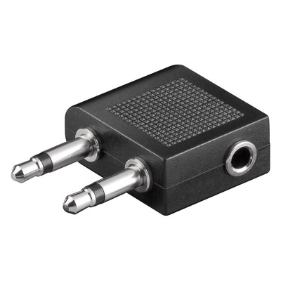 GOOBAY αντάπτορας 2x 3.5mm 2-pin σε 3.5 mm 3-pin 61004, μαύρο GOOBAY αντάπτορας 2x 3.5mm 2-pin σε 3.5 mm 3-pin 61004, μαύρο