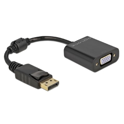 DELOCK αντάπτορας DisplayPort σε VGA 61006, 1920x1200p, passive, μαύρος DELOCK αντάπτορας DisplayPort σε VGA 61006, 1920x1200p, passive, μαύρος