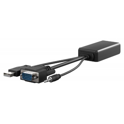 GOOBAY αντάπτορας HDMI σε VGA & 3.5mm 61259, 1080p, μαύρος GOOBAY αντάπτορας HDMI σε VGA & 3.5mm 61259, 1080p, μαύρος