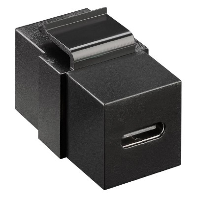 GOOBAY keystone module USB-C 3.2 Gen 2 61261, θηλυκό σε θηλυκό, μαύρο GOOBAY keystone module USB-C 3.2 Gen 2 61261, θηλυκό σε θηλυκό, μαύρο