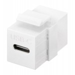 GOOBAY keystone module USB-C 3.2 Gen 2 61262, θηλυκό σε θηλυκό, λευκό GOOBAY keystone module USB-C 3.2 Gen 2 61262, θηλυκό σε θηλυκό, λευκό