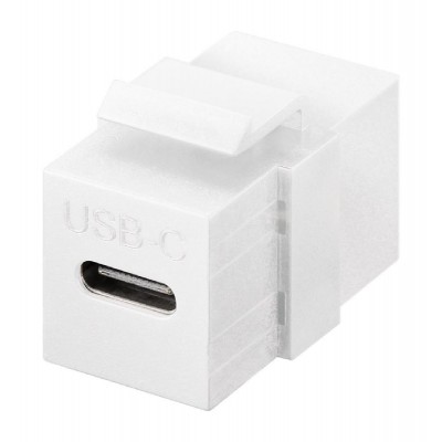GOOBAY keystone module USB-C 3.2 Gen 2 61262, θηλυκό σε θηλυκό, λευκό GOOBAY keystone module USB-C 3.2 Gen 2 61262, θηλυκό σε θηλυκό, λευκό