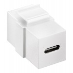 GOOBAY keystone module USB-C 3.2 Gen 2 61262, θηλυκό σε θηλυκό, λευκό GOOBAY keystone module USB-C 3.2 Gen 2 61262, θηλυκό σε θηλυκό, λευκό