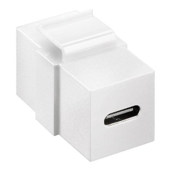 GOOBAY keystone module USB-C 3.2 Gen 2 61262, θηλυκό σε θηλυκό, λευκό GOOBAY keystone module USB-C 3.2 Gen 2 61262, θηλυκό σε θηλυκό, λευκό