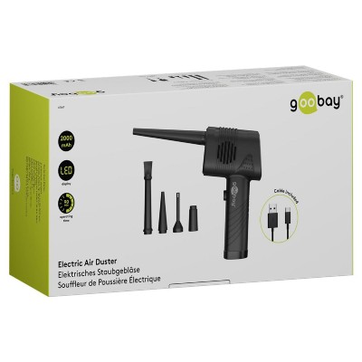GOOBAY ηλεκτρικό air duster 61667, LED οθόνη, 46.8W, 2000mAh, μαύρο GOOBAY ηλεκτρικό air duster 61667, LED οθόνη, 46.8W, 2000mAh, μαύρο