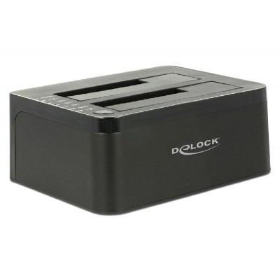 DELOCK docking station 62661, clone function, 2x HDD/SSD, 6Gb/s, μαύρο DELOCK docking station 62661, clone function, 2x HDD/SSD, 6Gb/s, μαύρο