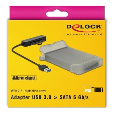 DELOCK αντάπτορας USB σε SATA 62742 με θήκη για 2.5" HDD/SSD, 6Gbps DELOCK αντάπτορας USB σε SATA 62742 με θήκη για 2.5" HDD/SSD, 6Gbps