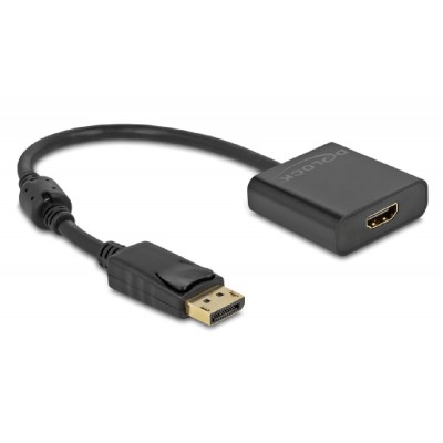 DELOCK αντάπτορας DisplayPort σε HDMI 63585, 4K/30Hz, active, μαύρος DELOCK αντάπτορας DisplayPort σε HDMI 63585, 4K/30Hz, active, μαύρος