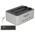 DELOCK docking station 63991, clone function, 2x 2.5/3.5" SSD/HDD, 5Gbps