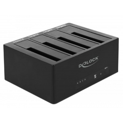 DELOCK docking station 64063, clone function, 4x HDD/SSD 6Gb/s, μαύρο DELOCK docking station 64063, clone function, 4x HDD/SSD 6Gb/s, μαύρο