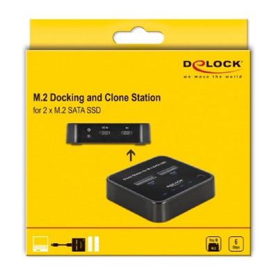 DELOCK docking station 64178, clone function, 2x M.2 SSD, 6Gbps, μαύρο DELOCK docking station 64178, clone function, 2x M.2 SSD, 6Gbps, μαύρο