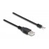 DELOCK καλώδιο USB 64184 με ελεύθερα άκρα, 28 AWG, 1m, μαύρο
