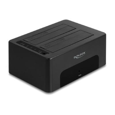 DELOCK docking station 64187, clone/erase function, 2x SSD, 5Gb/s, μαύρο DELOCK docking station 64187, clone/erase function, 2x SSD, 5Gb/s, μαύρο