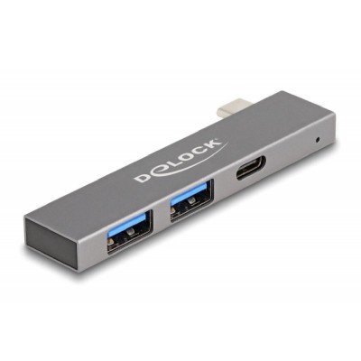 DELOCK USB hub 64275, 3x θυρών, 5Gbps, USB-C σύνδεση, γκρι DELOCK USB hub 64275, 3x θυρών, 5Gbps, USB-C σύνδεση, γκρι