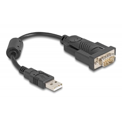 DELOCK αντάπορας USB σε RS-232 64276, 460.8Kbps, 0.25m, μαύρος DELOCK αντάπορας USB σε RS-232 64276, 460.8Kbps, 0.25m, μαύρος