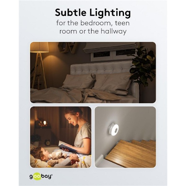 GOOBAY LED φωτιστικό νυκτός 64567, πρίζα schuko, 3 χρώματα φωτός, 6500K GOOBAY LED φωτιστικό νυκτός 64567, πρίζα schuko, 3 χρώματα φωτός, 6500K