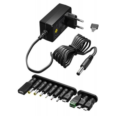 GOOBAY επιτοίχιος φορτιστής 64568, 3V-12V, 12W/1A, 12 tips GOOBAY επιτοίχιος φορτιστής 64568, 3V-12V, 12W/1A, 12 tips