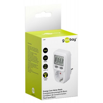 GOOBAY μετρητής κατανάλωσης ρεύματος 64589 με οθόνη, έως 3680W, λευκός GOOBAY μετρητής κατανάλωσης ρεύματος 64589 με οθόνη, έως 3680W, λευκός