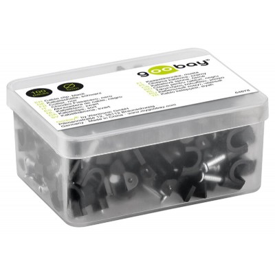 GOOBAY ρόκα στήριξης καλωδίων 64678, 5mm, μαύρο, 100τμχ GOOBAY ρόκα στήριξης καλωδίων 64678, 5mm, μαύρο, 100τμχ