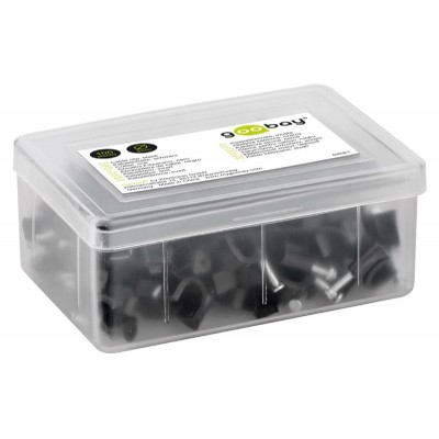 GOOBAY ρόκα στήριξης καλωδίων 64681, 8mm, μαύρο, 100τμχ GOOBAY ρόκα στήριξης καλωδίων 64681, 8mm, μαύρο, 100τμχ