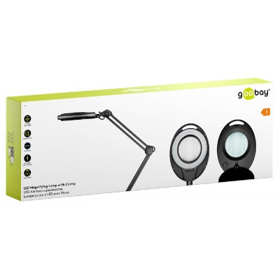 GOOBAY μεγεθυντικός φακός 64989 με σφιγκτήρα, LED, 3 διόπτρες, 1.75x GOOBAY μεγεθυντικός φακός 64989 με σφιγκτήρα, LED, 3 διόπτρες, 1.75x
