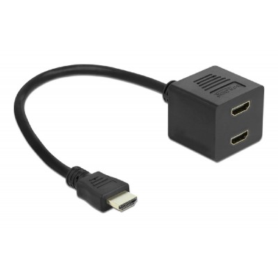 DELOCK splitter HDMI σε 2x HDMI θηλυκό 65226 με Ethernet, 1080p, μαύρο DELOCK splitter HDMI σε 2x HDMI θηλυκό 65226 με Ethernet, 1080p, μαύρο