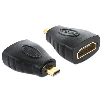 DELOCK αντάπτορας HDMI σε HDMI micro 65242 με Ethernet, μαύρος DELOCK αντάπτορας HDMI σε HDMI micro 65242 με Ethernet, μαύρος