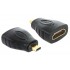 DELOCK αντάπτορας HDMI σε HDMI micro 65242 με Ethernet, μαύρος
