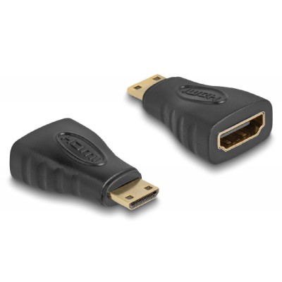 DELOCK αντάπτορας HDMI σε HDMI mini 65244, gold plated, μαύρος DELOCK αντάπτορας HDMI σε HDMI mini 65244, gold plated, μαύρος