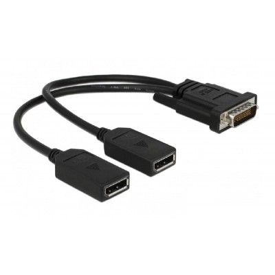 DELOCK αντάπτορας DMS-59 σε 2x DisplayPort 65354, 25cm, μαύρος DELOCK αντάπτορας DMS-59 σε 2x DisplayPort 65354, 25cm, μαύρος