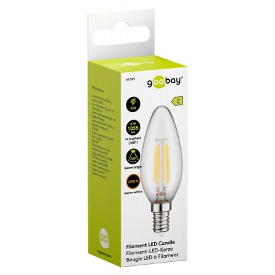 GOOBAY LED λάμπα candle 65393, E14, Filament, 6W, 2700K, 1055lm GOOBAY LED λάμπα candle 65393, E14, Filament, 6W, 2700K, 1055lm