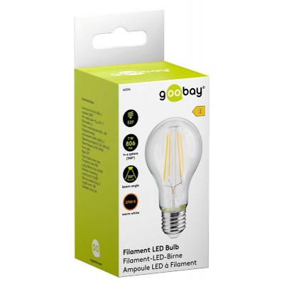 GOOBAY LED λάμπα bulb 65396, E27, Filament, 7W, 2700K, 806lm GOOBAY LED λάμπα bulb 65396, E27, Filament, 7W, 2700K, 806lm