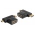 DELOCK αντάπτορας HDMI σε HDMI mini & micro 65446, gold plated, μαύρος