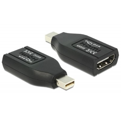 DELOCK αντάπτορας DisplayPort mini σε HDMI 65552, 1080p, μαύρος DELOCK αντάπτορας DisplayPort mini σε HDMI 65552, 1080p, μαύρος