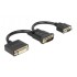 DELOCK αντάπτορας DMS-59 σε DVI & VGA 65555, 20cm, μαύρος