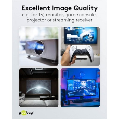 GOOBAY καλώδιο HDMI 2.1 65561 με Ethernet, 8K/60Hz, 48 Gbps, 40m, μαύρο GOOBAY καλώδιο HDMI 2.1 65561 με Ethernet, 8K/60Hz, 48 Gbps, 40m, μαύρο