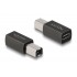DELOCK αντάπτορας USB-C θηλυκό σε USB Type-B αρσενικό 65839, γκρι