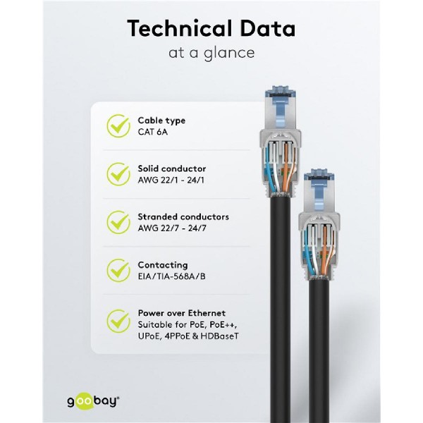 GOOBAY βύσμα RJ45 65939, CAT 6A STP, tool-free, ασημί GOOBAY βύσμα RJ45 65939, CAT 6A STP, tool-free, ασημί