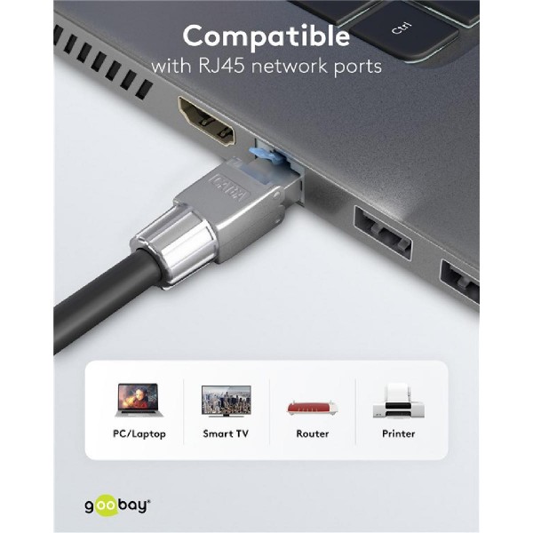 GOOBAY βύσμα RJ45 65939, CAT 6A STP, tool-free, ασημί GOOBAY βύσμα RJ45 65939, CAT 6A STP, tool-free, ασημί