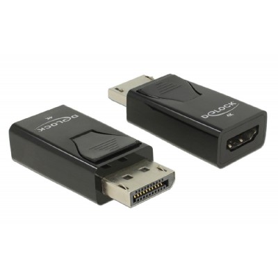 DELOCK αντάπτορας DisplayPort 1.2 σε HDMI 66234, 4K, Passive, μαύρος DELOCK αντάπτορας DisplayPort 1.2 σε HDMI 66234, 4K, Passive, μαύρος