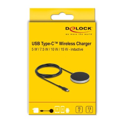 DELOCK ασύρματος φορτιστής 66467, 15W, μαγνητικός, μαύρος DELOCK ασύρματος φορτιστής 66467, 15W, μαγνητικός, μαύρος