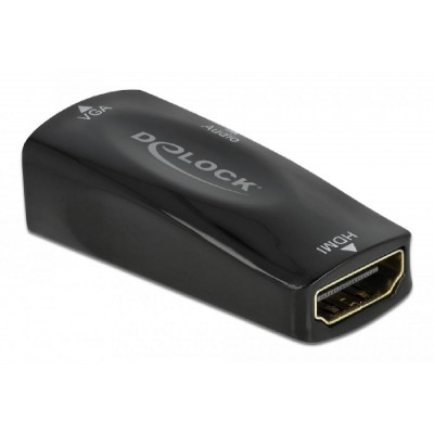 DELOCK αντάπτορας HDMI σε VGA 66560, 1080p/60Hz, μαύρος DELOCK αντάπτορας HDMI σε VGA 66560, 1080p/60Hz, μαύρος